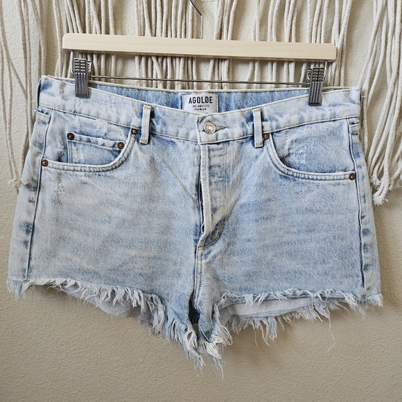 AGOLDE Women's Light Blue Denim Shorts 31 - Picture 1 of 8